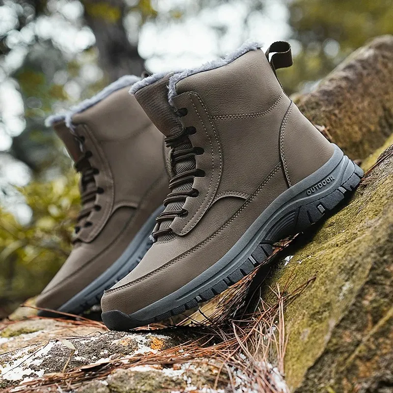 Men's Modern Outdoor Winter Boots with Lace Up | Perfect for Outdoor Activities