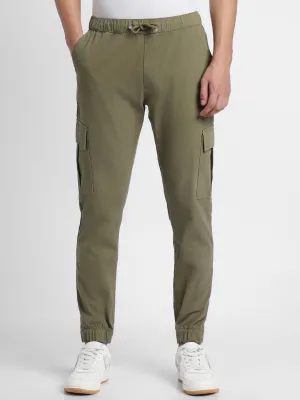 Mens's Army Solid Cargo Jogger