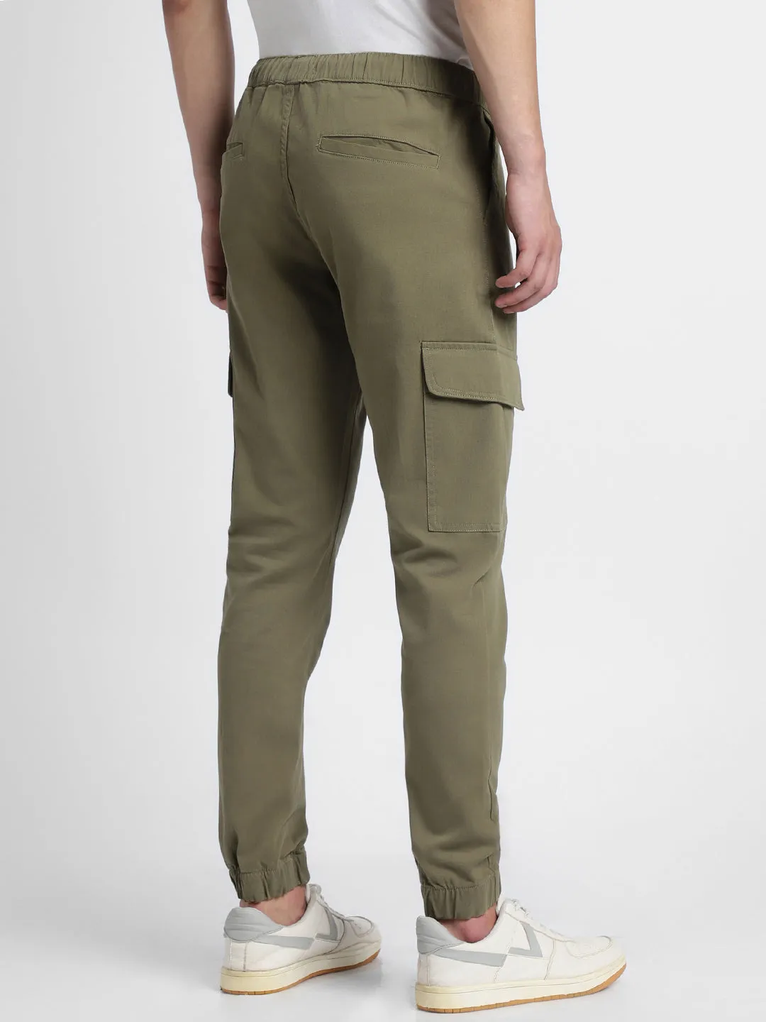 Mens's Army Solid Cargo Jogger