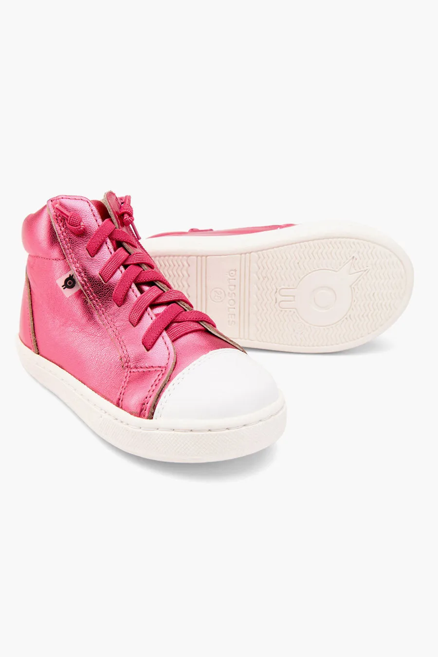 Old Soles Chester Kids High Top - Fuchsia Foil