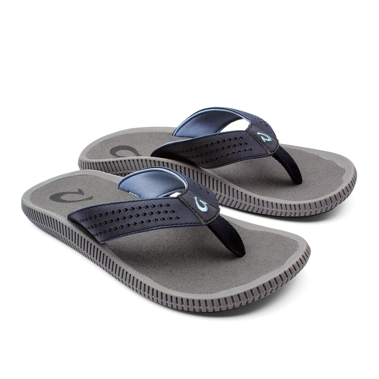 OluKai Men's Ulele Flip Flop - Blue Depth/Charcoal 10435-TF26