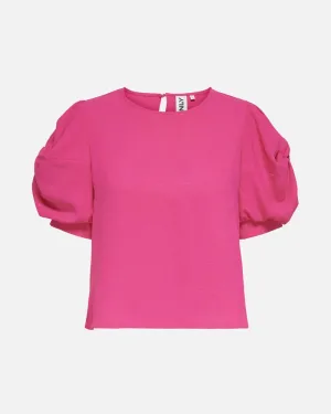 Onlmette Ss Puff Top Wvn - Roze