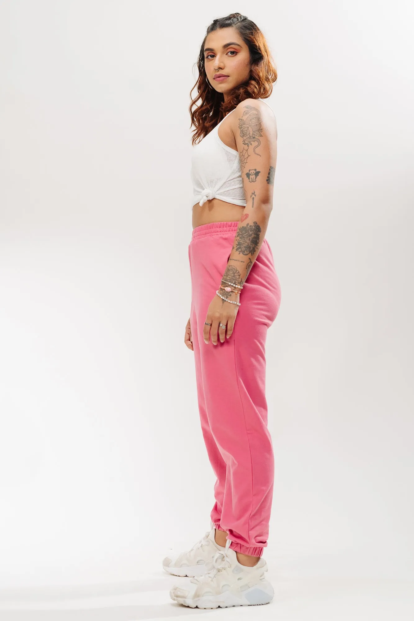 Pink Cotton Joggers