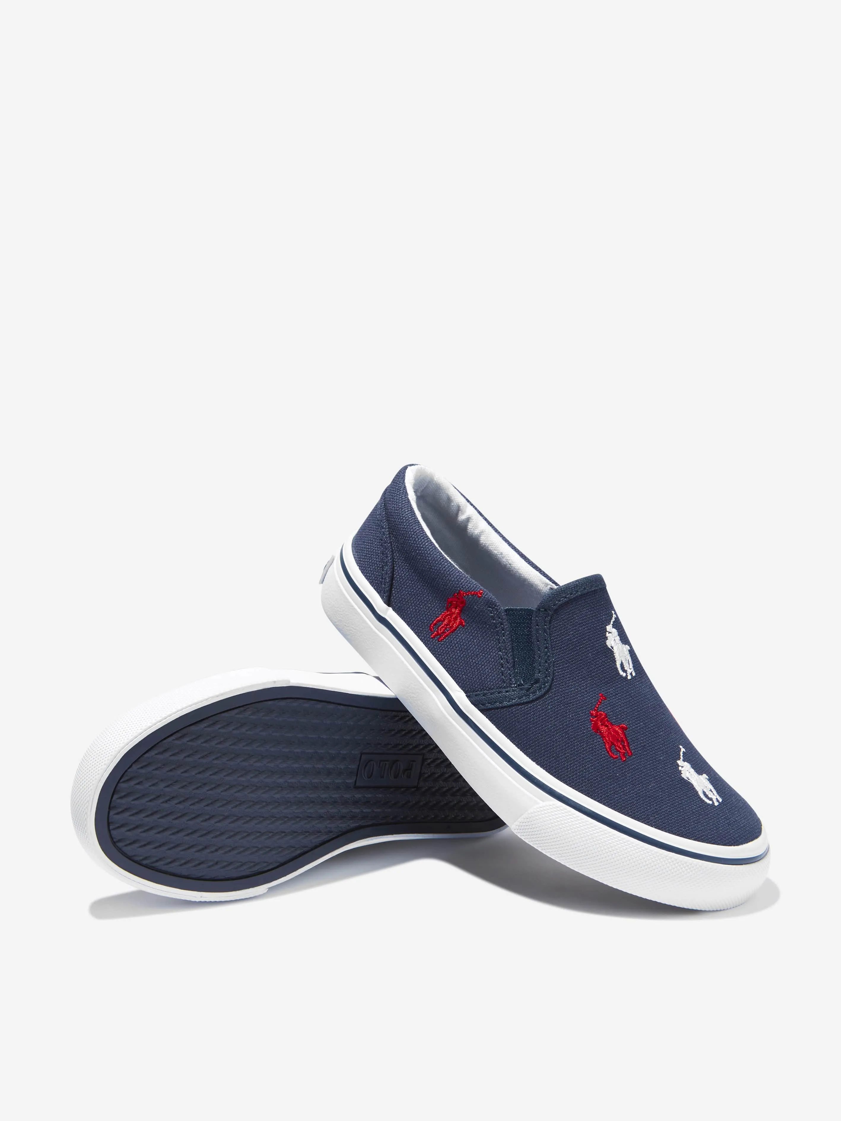 Ralph Lauren Boys Canvas Logo Slip On Trainers