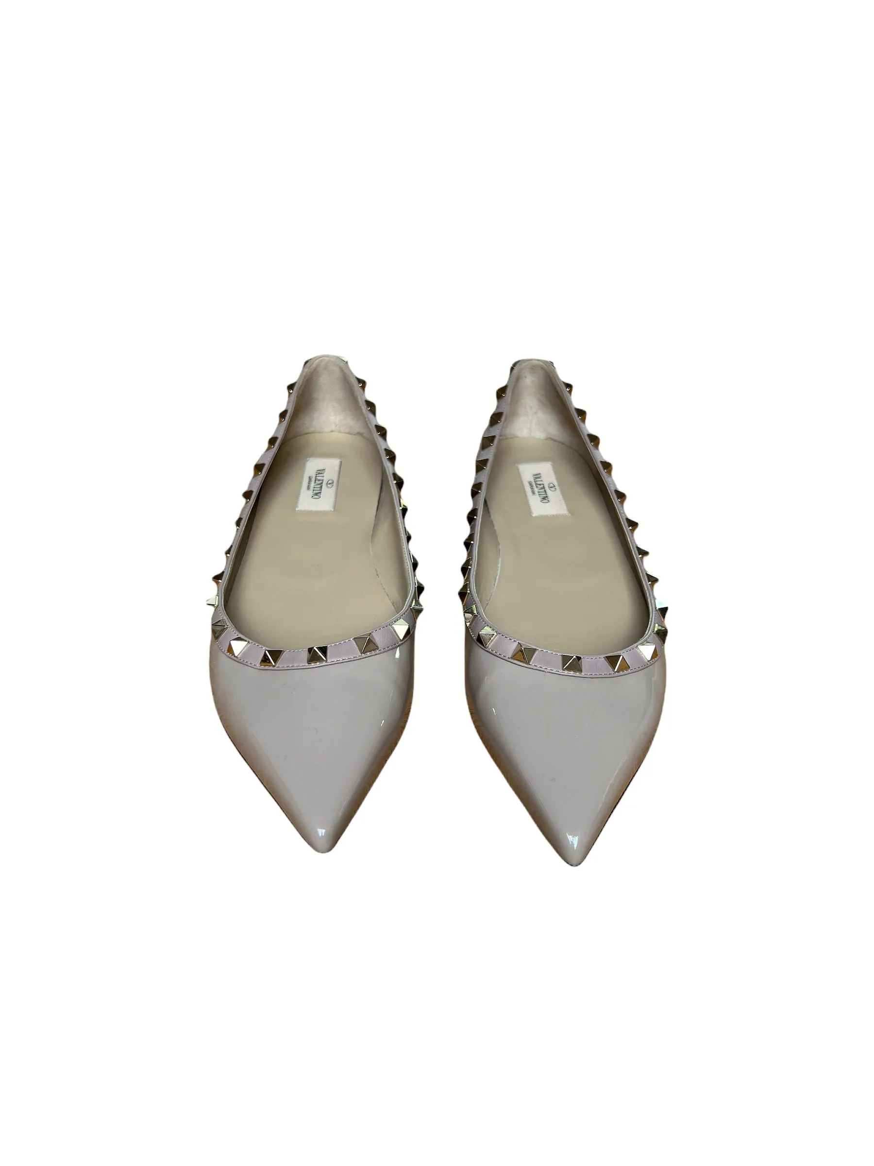 Rockstuds Patent Leather Flats - 10