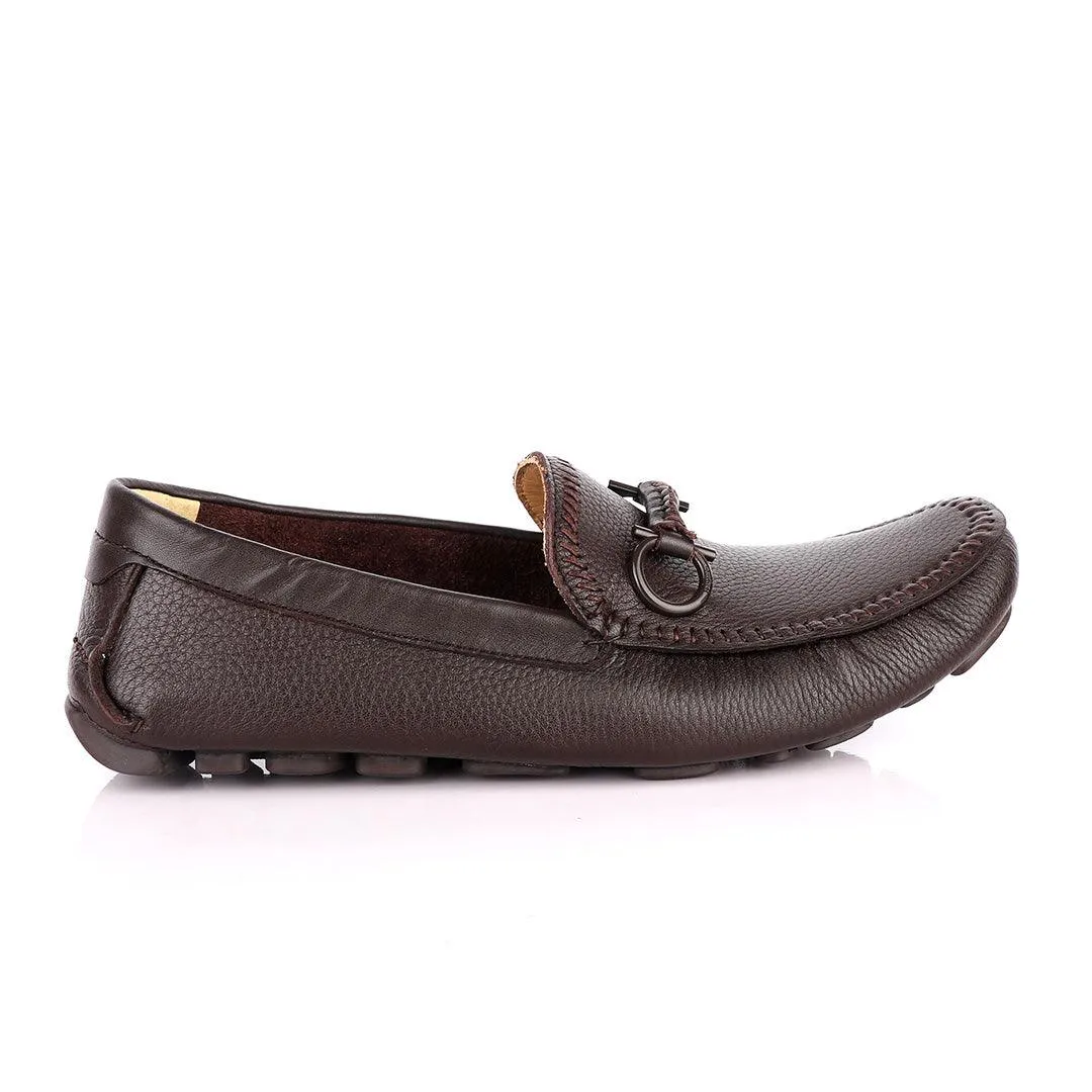 Salvatore Ferragamo Men's Brown Drivers