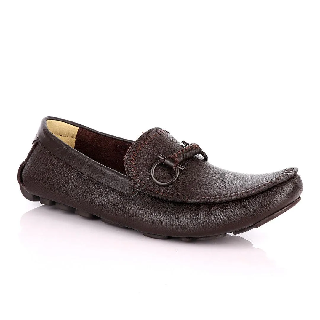 Salvatore Ferragamo Men's Brown Drivers