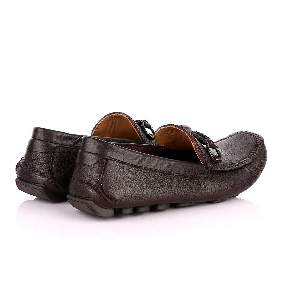 Salvatore Ferragamo Men's Brown Drivers