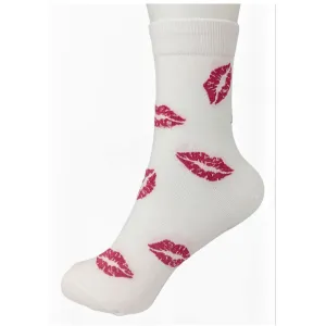 Shimmer Lips Half Crew Socks