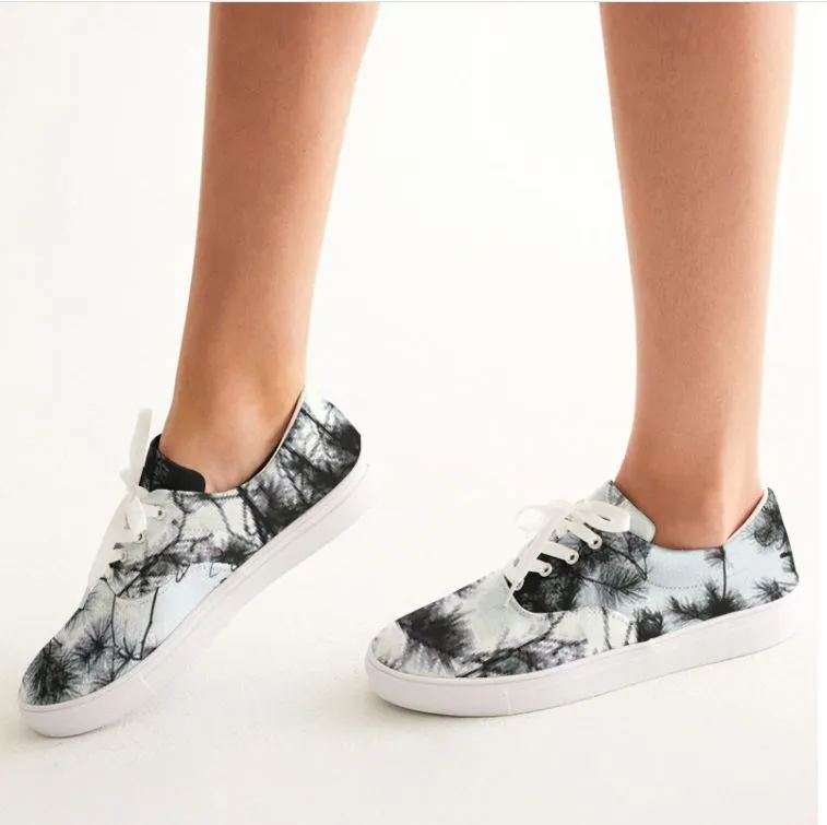 Sneakers for Women-Alpine Air.  Girls' Black & White Trendy Canvas Lowtops.. WickedYo.