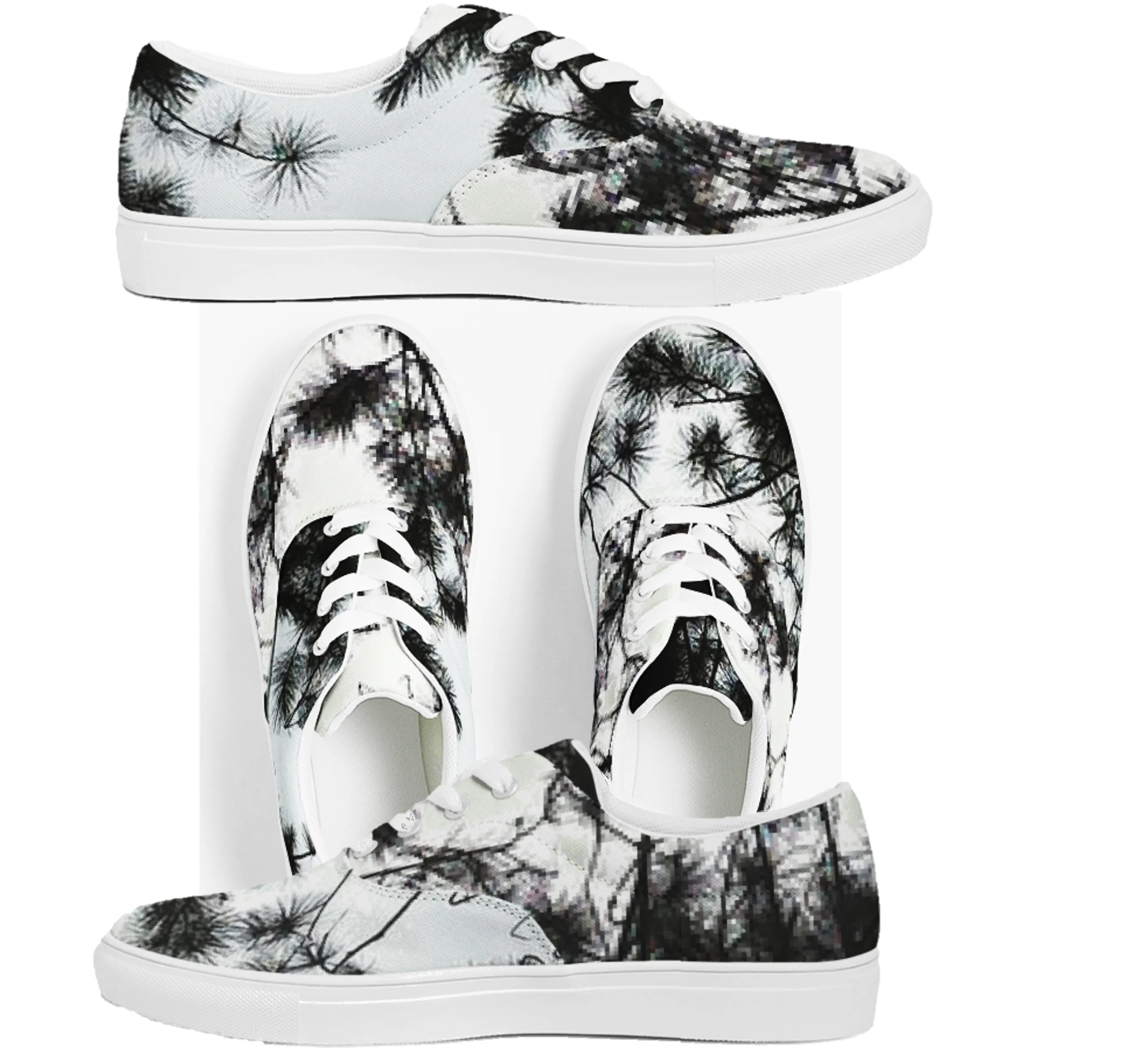 Sneakers for Women-Alpine Air.  Girls' Black & White Trendy Canvas Lowtops.. WickedYo.