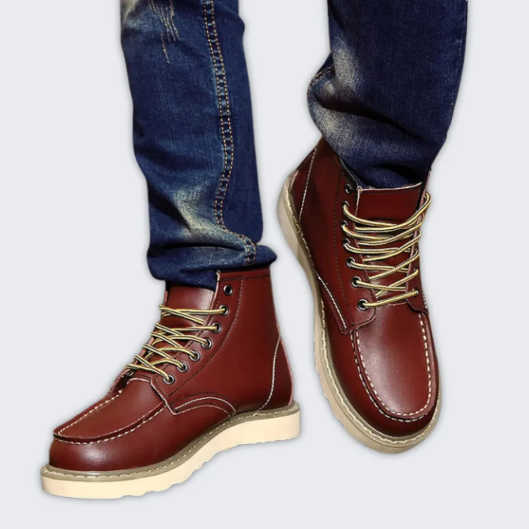 Stylish Leather Retro Winter Boots for Men - Durable & Adventurous