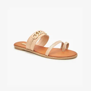 Toe Ring Strappy Slides