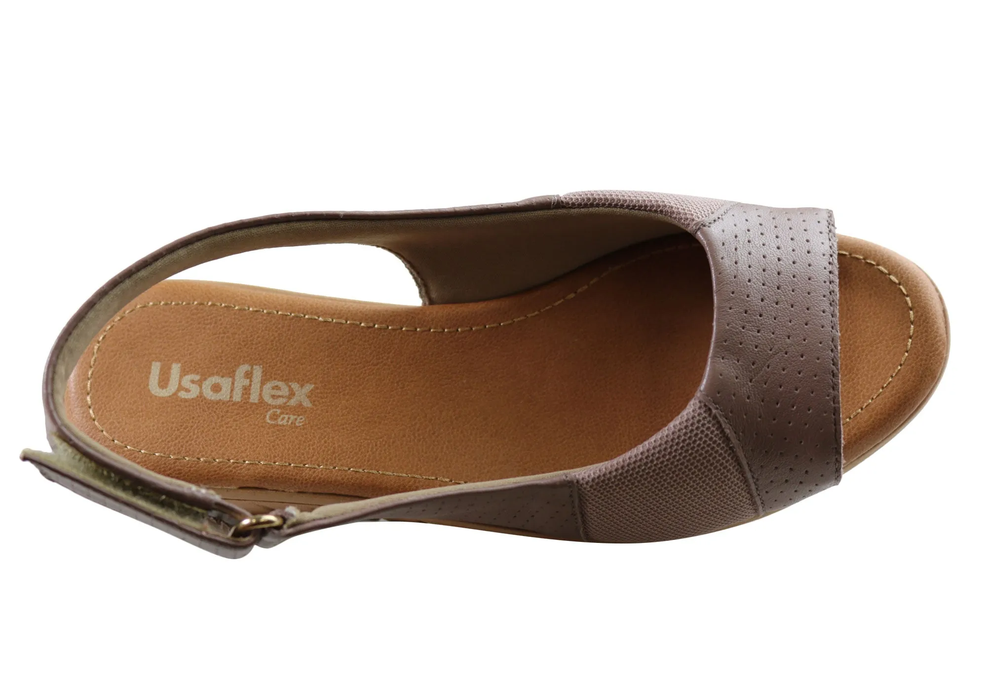 Usaflex Algiers Womens Comfortable Leather Sandals Made In Brazil