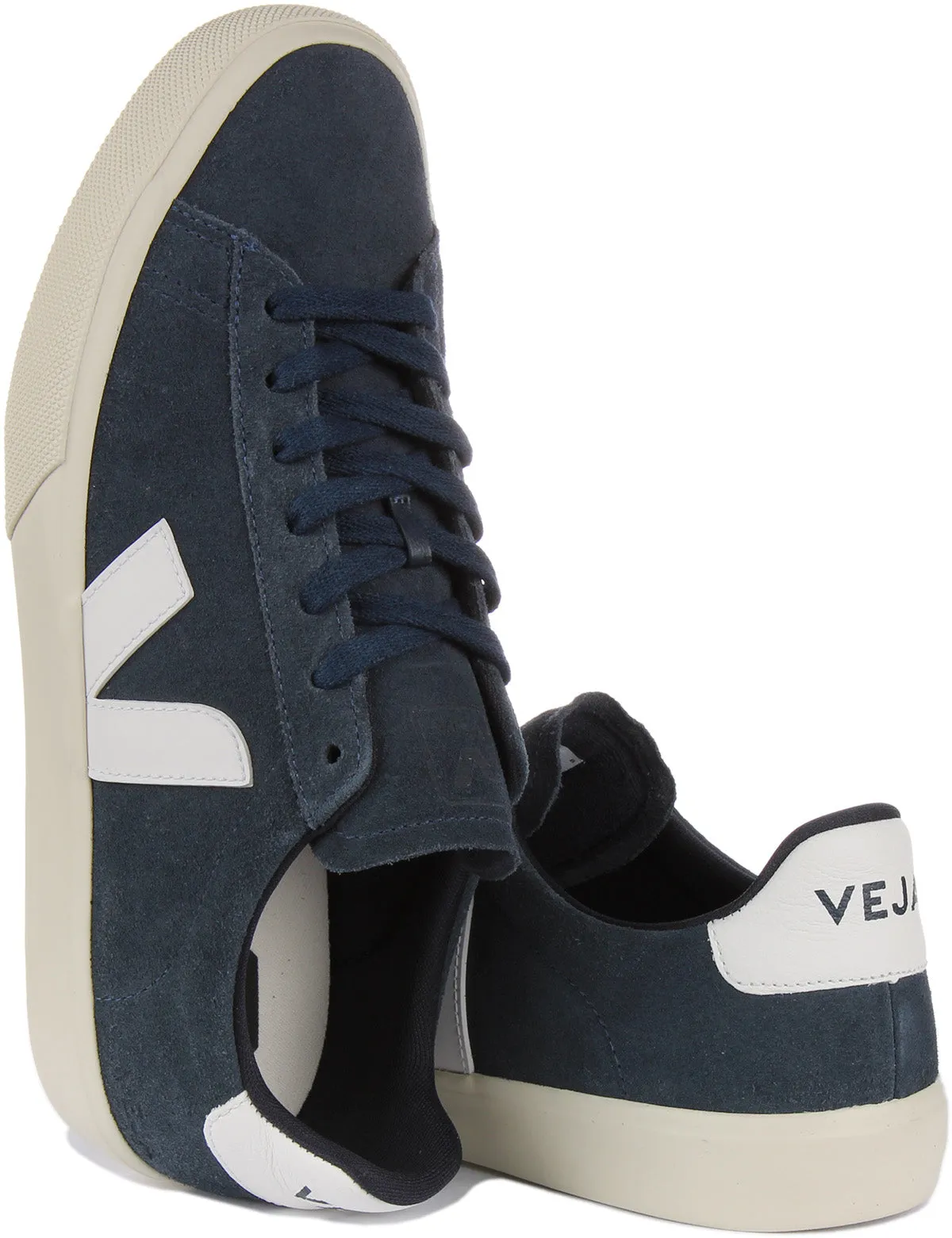 Veja Campo Suede In Navy White For Women