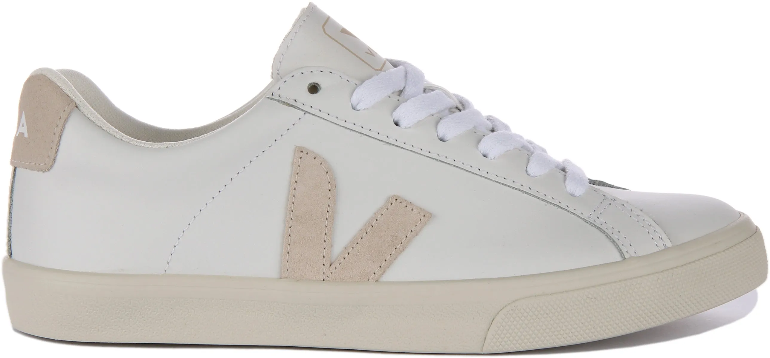 Veja Esplar Logo In White Beige For Men