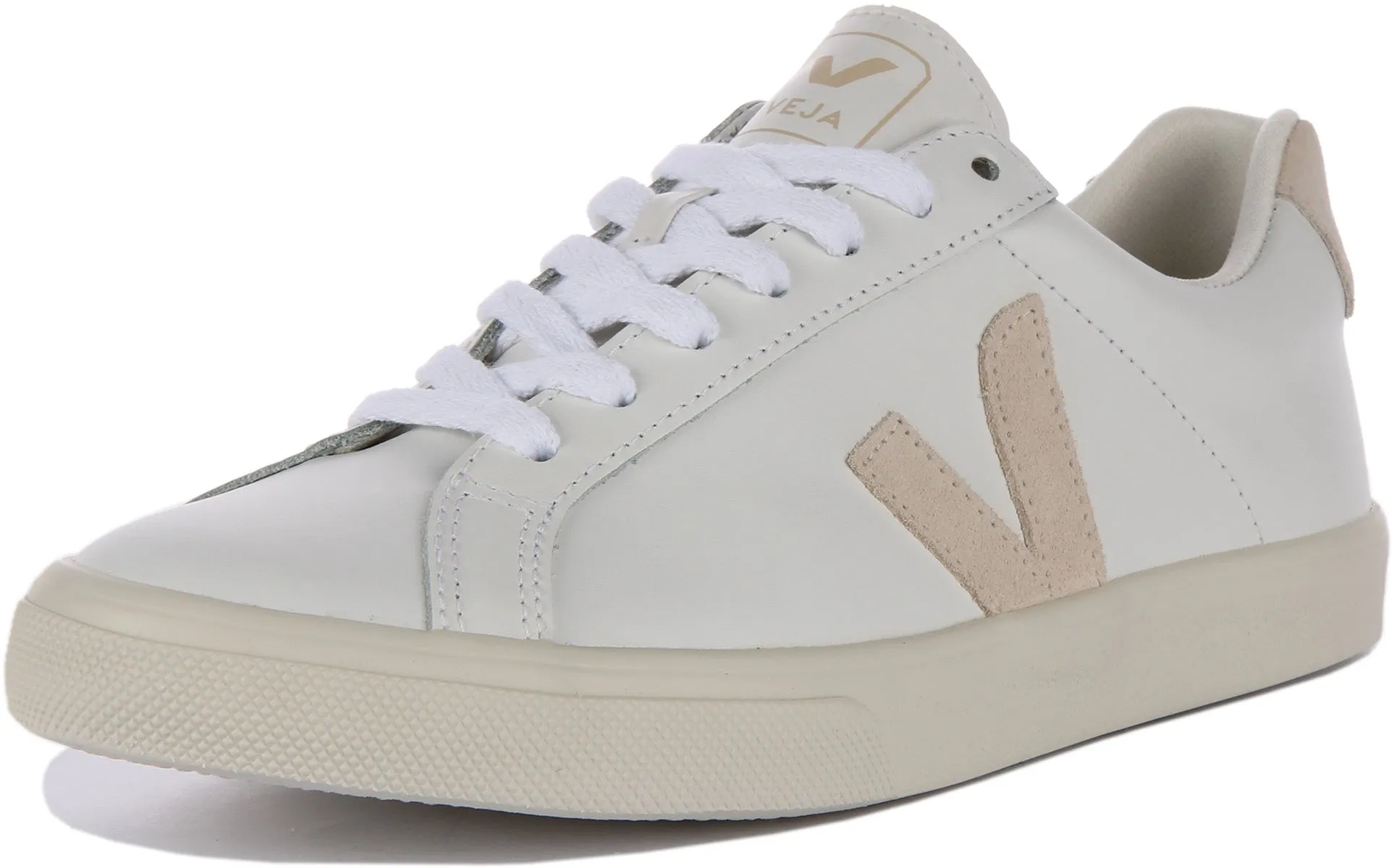 Veja Esplar Logo In White Beige For Men