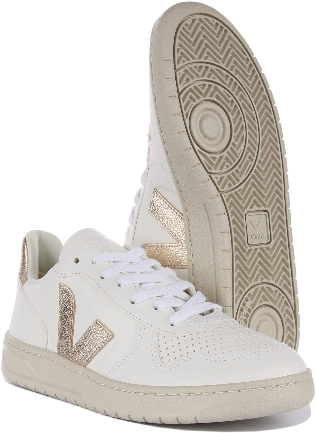 Veja V 10 Chromefree In White Bronze For Men