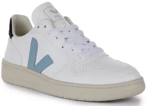 Veja V 10 Cwl In White Blue For Men