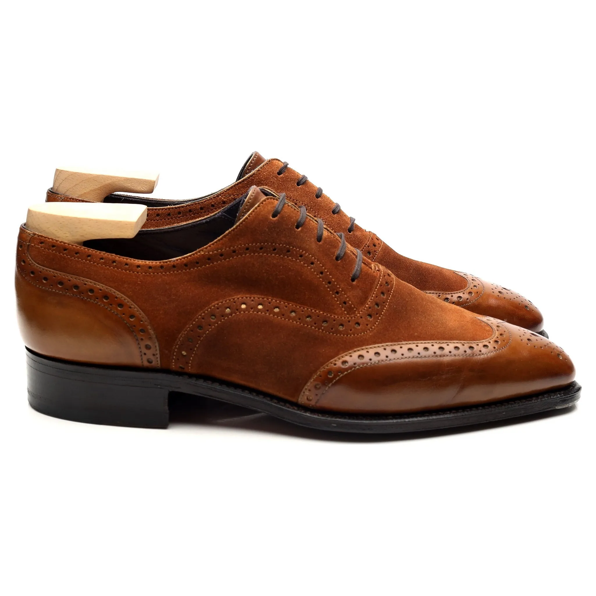 'Vendome' Brown Leather Suede Oxford Brogues UK 6.5 E