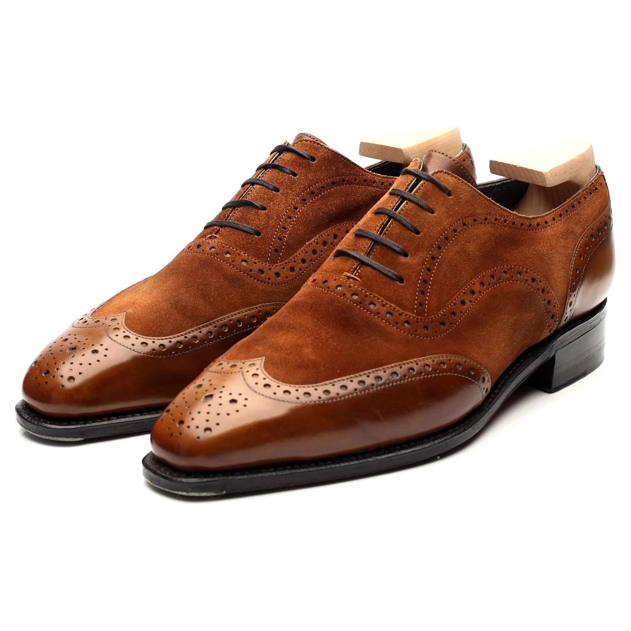 'Vendome' Brown Leather Suede Oxford Brogues UK 6.5 E