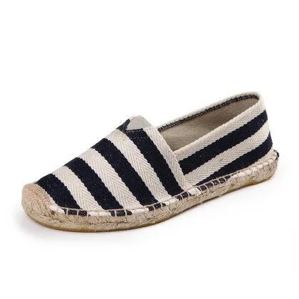 Women Summer Linen Breathable Casual Flats Shoes Mens Espadrilles Loafers Fashion Boy Canvas Shoes Fisherman Driving Footwear